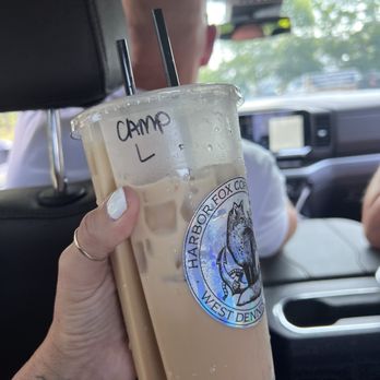 Harbor Fox Coffee Bar - Campfire and Salted caramel ice coffee - Coffee & Tea Near Me - West Dennis, Massachusetts Harbor Fox Coffee Bar - Campfire and Salted caramel ice coffee - Coffee & Tea Near Me - West Dennis, Massachusetts