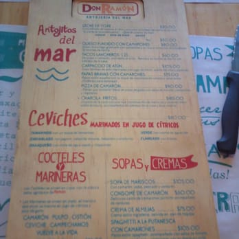 Don Ramón - MENÚ - Seafood Near Me - Oaxaca, OAX