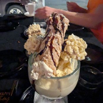 Rimini Restaurant - It's my birthday Italian sundae with sparkler candle - Italian Near Me - Kirkland, Washington Rimini Restaurant - It's my birthday Italian sundae with sparkler candle - Italian Near Me - Kirkland, Washington