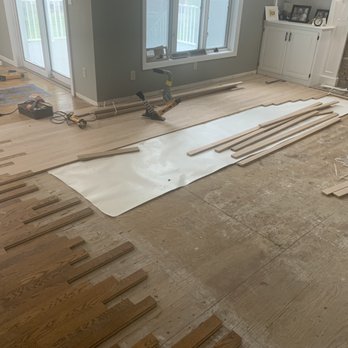 UB Hardwoods - Feathering in new wood where it used to be carpeted - Flooring Near Me - Plymouth, Minnesota UB Hardwoods - Feathering in new wood where it used to be carpeted - Flooring Near Me - Plymouth, Minnesota