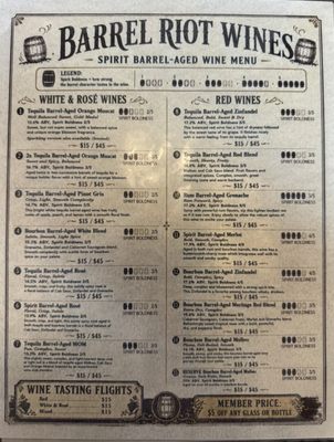 Menu photo 5 Barrel Riot San Diego, CA