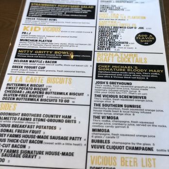 Vicious Biscuit - Drinks menu - Coffee & Tea Near Me - Mount Pleasant, South Carolina Vicious Biscuit - Drinks menu - Coffee & Tea Near Me - Mount Pleasant, South Carolina