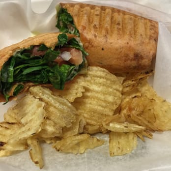 Stomping Grounds Coffee House - Veggi wrap grilled w/ chips - Coffee & Tea Near Me - Fairview, Oregon Stomping Grounds Coffee House - Veggi wrap grilled w/ chips - Coffee & Tea Near Me - Fairview, Oregon