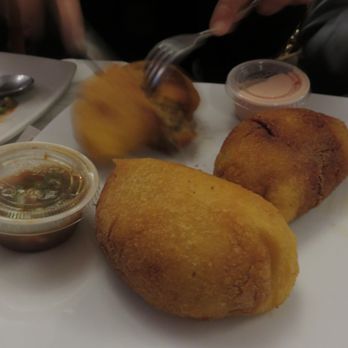Rincon Limeño - a beef stuffed potato pastry - Rincon Limeño 5/2017 - Latin American Near Me - Boston, Massachusetts Rincon Limeño - a beef stuffed potato pastry - Rincon Limeño 5/2017 - Latin American Near Me - Boston, Massachusetts