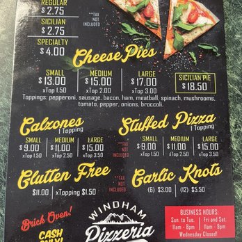 Windham Pizzeria - Menu - Pizza Near Me - Windham, New York