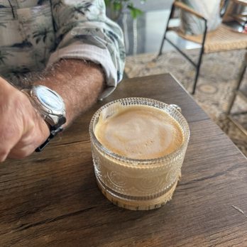 Gratefuel Cafe - Delicious latte in a creative mug. - Yoga Near Me - Fort Lauderdale, Florida