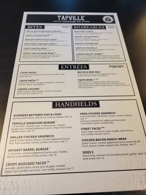 Menu photo 5 Tapville Social Pittsburgh, PA