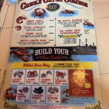 Willie's Boil House - Menu - Bars Near Me - New Orleans, Louisiana Willie's Boil House - Menu - Bars Near Me - New Orleans, Louisiana