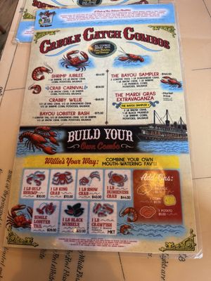 Menu photo 1 Willie's Boil House New Orleans, LA Menu photo 1 Willie's Boil House New Orleans, LA