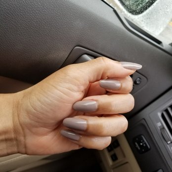 Luxury Nails Spa - Gel polish orange manicure. Thanks Jenny! - Nail Salons Near Me - Vienna, Virginia