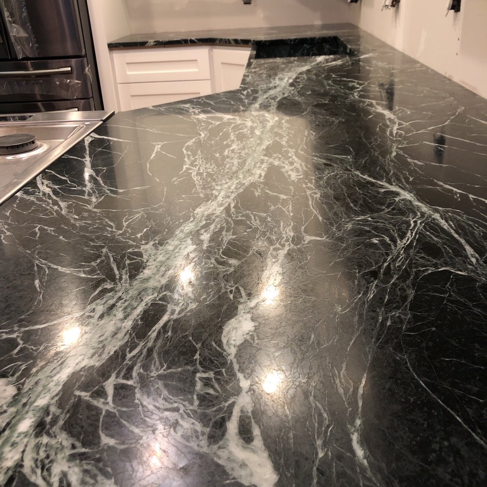 Kitchen countertops, custom soapstone farmhouse sink Kitchen countertops, custom soapstone farmhouse sink
