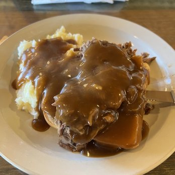 Pine Country Restaurant - Hot Roast Beef Sandwich - Breakfast & Brunch Near Me - Williams, Arizona Pine Country Restaurant - Hot Roast Beef Sandwich - Breakfast & Brunch Near Me - Williams, Arizona