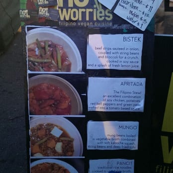 No Worries - Food Stand Menu. Get the Apritada if you only order one item. Better yet, try it all! - Caterers Near Me