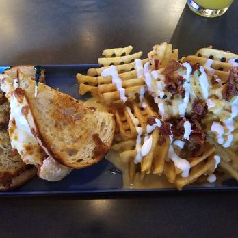 The Stable - Garden Delight panini and loaded fries (not) - Bars Near Me - Pendleton, Indiana