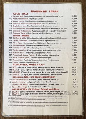 Menu photo 2 Arkade Tapas Frankfurt, HE