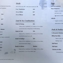 Water's Edge Lodge - Menu Summer 2020 back