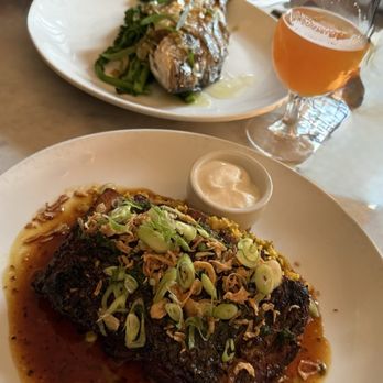French Louie - Whole grilled dorade & slow roasted lamb spare ribs Non-alcoholic beer - French Near Me - Brooklyn, New York