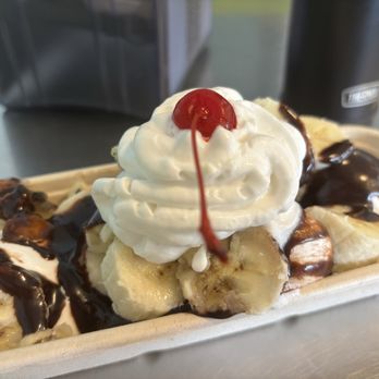 The Hop West - Brownie Delight w/ Peppermint Stick and Banana - Desserts Near Me - Asheville, North Carolina The Hop West - Brownie Delight w/ Peppermint Stick and Banana - Desserts Near Me - Asheville, North Carolina
