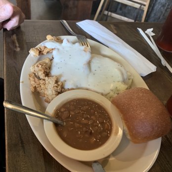 Granny's Kitchen - Chicken fried chicken, mashed potatoes, brown beans with roll - Breakfast & Brunch Near Me - Huntsville, Arkansas Granny's Kitchen - Chicken fried chicken, mashed potatoes, brown beans with roll - Breakfast & Brunch Near Me - Huntsville, Arkansas