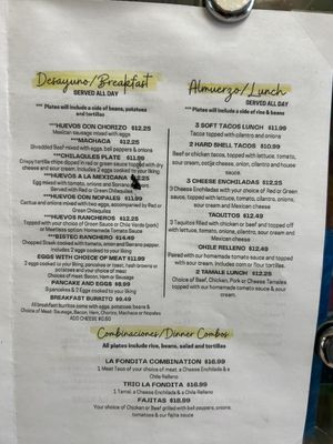 Menu photo 2 La Fondita Fillmore, CA