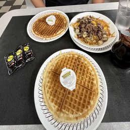 Waffles & Cheesesteak Melt Hashbrown Bowl