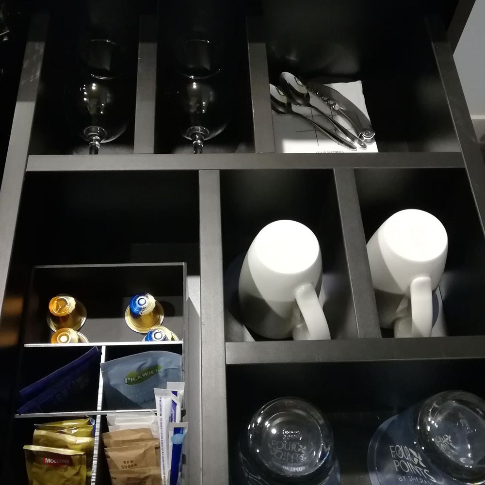 Four Points by Sheraton Sydney, Central Park - Drawer containing some of the complimentary room amenities. - Hotels Near Me - Sydney, NSW