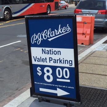 P.J. Clarke's - Valet parking available every evening and weekend lunch. Less expensive than many local garages. - American Near Me - Washington, DC, District of Columbia P.J. Clarke's - Valet parking available every evening and weekend lunch. Less expensive than many local garages. - American Near Me - Washington, DC, District of Columbia
