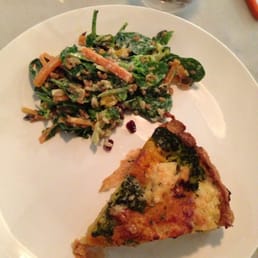 Tart of the day and salad.