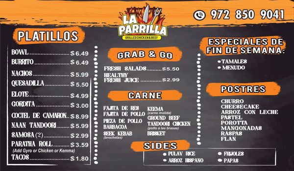 Menu photo 2 La Parrilla Dallas, TX Menu photo 2 La Parrilla Dallas, TX
