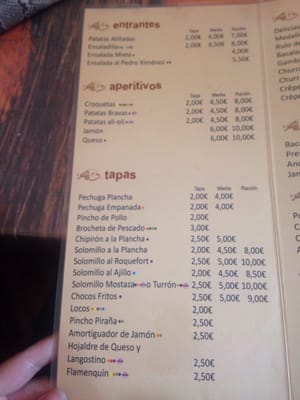 Menu photo 2 Piraña Cafe's Utrera, SE