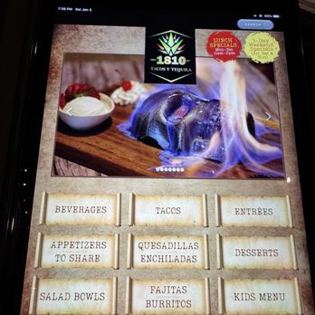 1810 Tacos y Tequila - Menu tablets - Mexican Near Me - Jacksonville Beach, Florida 1810 Tacos y Tequila - Menu tablets - Mexican Near Me - Jacksonville Beach, Florida