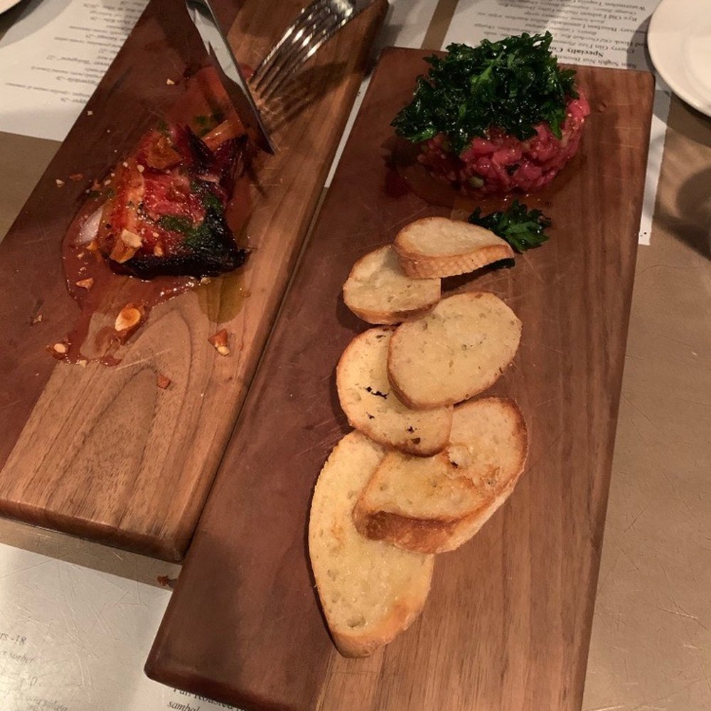Flatiron - Steak Tartare  Thick Cut Balsamic Bacon - Steakhouses Near Me - Red Hook, New York