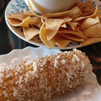 Rojo Marrón - Elote corn and salsa and chip - Mexican Near Me - Hinton, Alberta