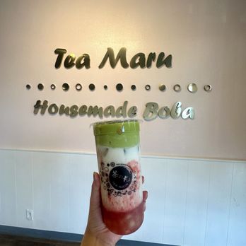 Tea Maru - Strawberry Fluffy Matcha - Bubble Tea Near Me - San Gabriel, California