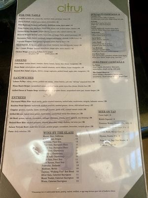 Menu photo 1 Citrus Fresh Grill Walnut Creek, CA Menu photo 1 Citrus Fresh Grill Walnut Creek, CA