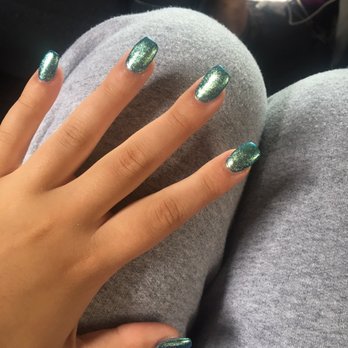 Nail Bar - Gel tip set with chrome powder - Nail Salons Near Me - River Vale, New Jersey