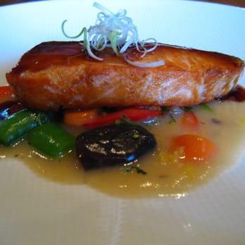 Tojo's - pan seared salmon with sauteed vegetables - Japanese Near Me - Vancouver, British Columbia Tojo's - pan seared salmon with sauteed vegetables - Japanese Near Me - Vancouver, British Columbia