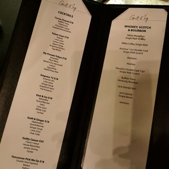 Guilt & Ivy - a hand holding a menu - French Near Me - Westmount, Quebec