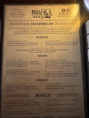 Menu photo 2 Bullfinch Brewpub Syracuse, NY Menu photo 2 Bullfinch Brewpub Syracuse, NY