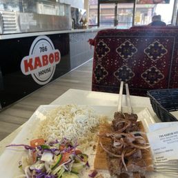 Lamb kebab platter (23.99)