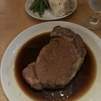 Butcher Block - Petite prime rib with mashed potatoes/green beans - Steakhouses Near Me - Plattsburgh, New York