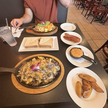 Country Kitchen & Cafe - Maduro Skillet, Farmers Skillet with Side of Plantains Cornbread Casserole and Chorizo - Breakfast & Brunch Near Me - Brewster, New York Country Kitchen & Cafe - Maduro Skillet, Farmers Skillet with Side of Plantains Cornbread Casserole and Chorizo - Breakfast & Brunch Near Me - Brewster, New York