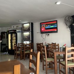 Los Palmitos - The main room with the news always on