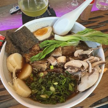 Big Hammock Brewery - Ramen, I chose the spicy shoyu broth, braised pork butt, all of the veggies, and added a half of a soy egg. - Breweries Near Me - Ocala, Florida