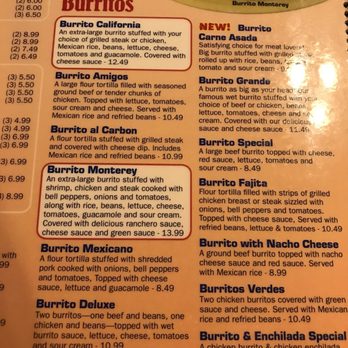 Los Amigos - Part of the huge menu - Mexican Near Me - Kalamazoo, Michigan