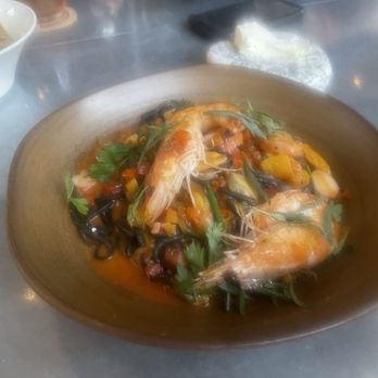 Spoon and Stable - SPAGHETTI NERO octopus, prawn, mussels, fra' diavolo - New American Near Me - Minneapolis, Minnesota Spoon and Stable - SPAGHETTI NERO octopus, prawn, mussels, fra' diavolo - New American Near Me - Minneapolis, Minnesota