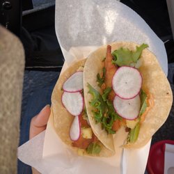 First Friday Food Trucks - Mahi Miami tacos from Purple People Eatery food truck