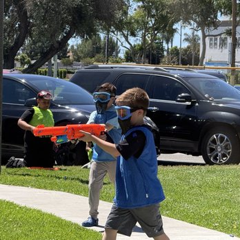 The Big Game Truck - Birthday boy playing Nerf - Game Truck Rental Near Me