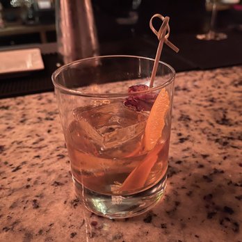 Cellar Mixology by Toro Kitchen + Bar - Old fashion perfectly made and smoked bacon with fresh orange peel! - Cocktail Bars Near Me - San Antonio, Texas Cellar Mixology by Toro Kitchen + Bar - Old fashion perfectly made and smoked bacon with fresh orange peel! - Cocktail Bars Near Me - San Antonio, Texas