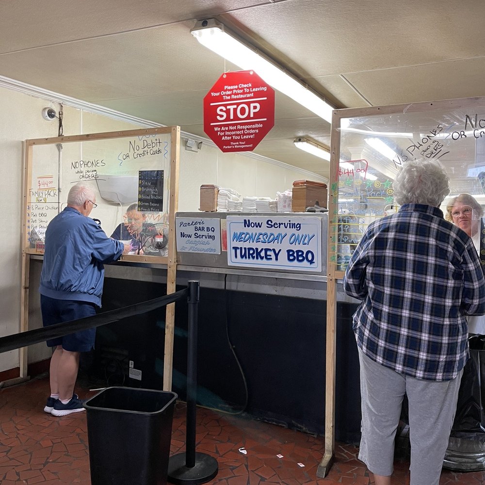 Parker's - You place your orders at these no frills takeout counters - Barbeque Near Me - Wilson, North Carolina